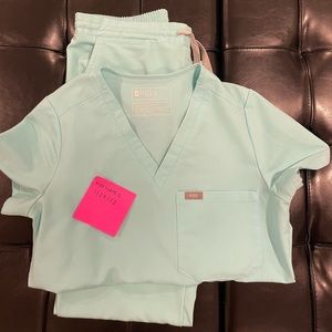 FIGS fresh aqua scrub pants